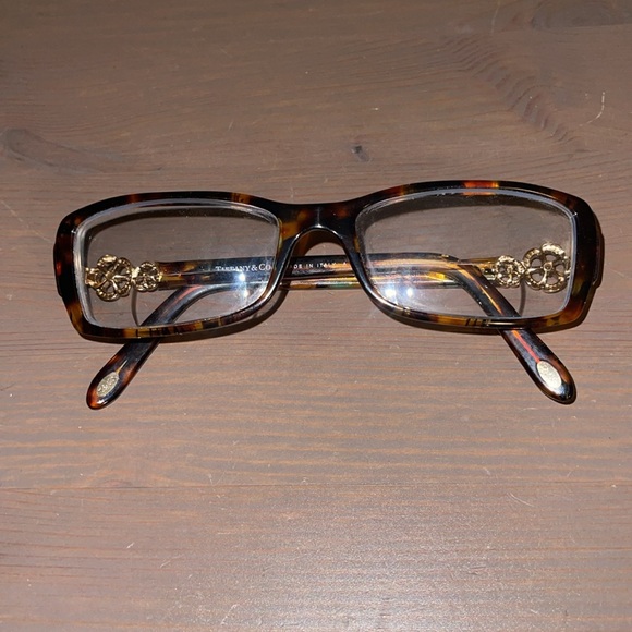 Tiffany and Co. Tortoiseshell Eye Glasses with Floral Rhinestone Detail - Picture 5 of 16